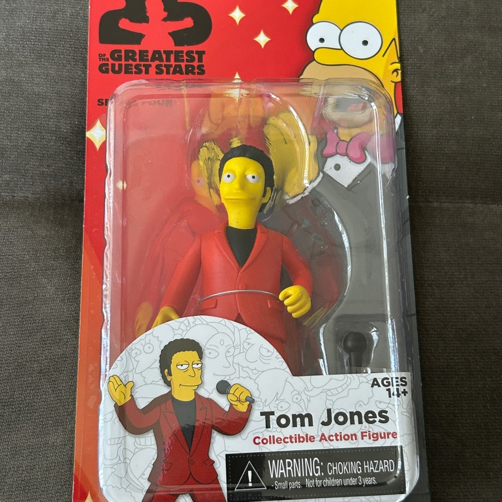 Tom Jones Simpsons Collectible Action Figure - Red Jacket